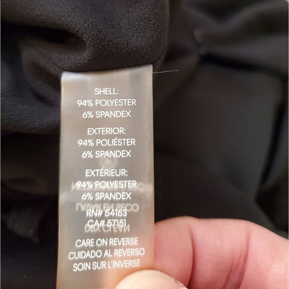 Calvin Klein Sleeveless Scuba Crepe Flat Pleat Waist Jumpsuit size 14 in Black - Picture 12 of 13